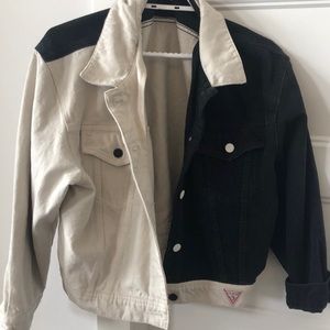 Guess split colour jean jacket